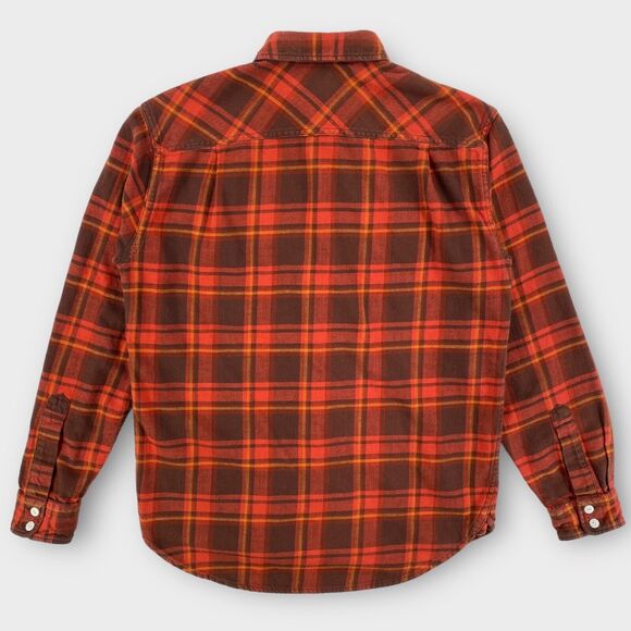 R.M. Williams Shirt Mens Small Red Orange Plaid Flannel Work Shirt Outdoor - Picture 5 of 12